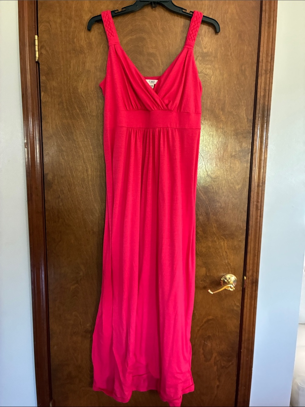 Cato Braided-Strap Maxi Dress in Hot Pink Size 14/16W